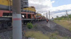 Машина ЩОМ (обзор), капитальный ремонт ЖД путей на перегоне Тумак - Тамерлан. Челябинская область.