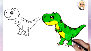 Как нарисовать ДИНОЗАВРА ТИРЕКСА