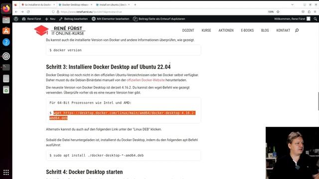 So installierst du Docker Desktop unter Ubuntu 22.04 смотреть онлайн