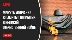 Минута молчания в память о погибших в Великой Отечественной войне. Прямая трансляция