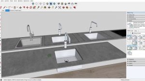 Как врезать мойку в SketchUp?
