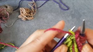 Коврик из остатков пряжи Узор паркет спицами / Когда вяжешь и отдыхаешь