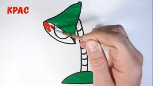 Как нарисовать ЛАМПУ/Рисунок-раскраска НАСТОЛЬНАЯ ЛАМПА/How to draw a lamp