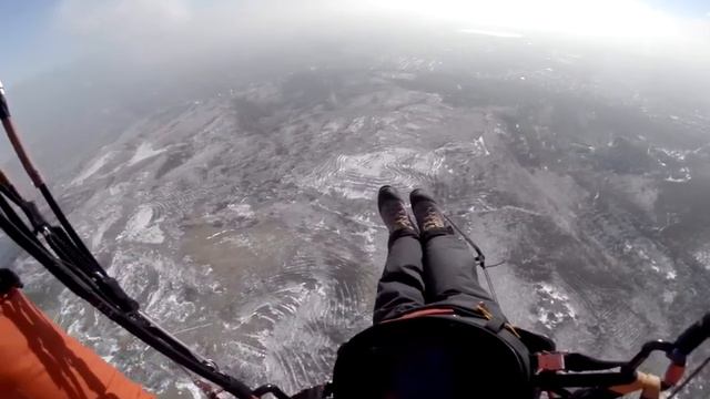 Зимние полеты на Бештау. Flight from Mount Beshtau.