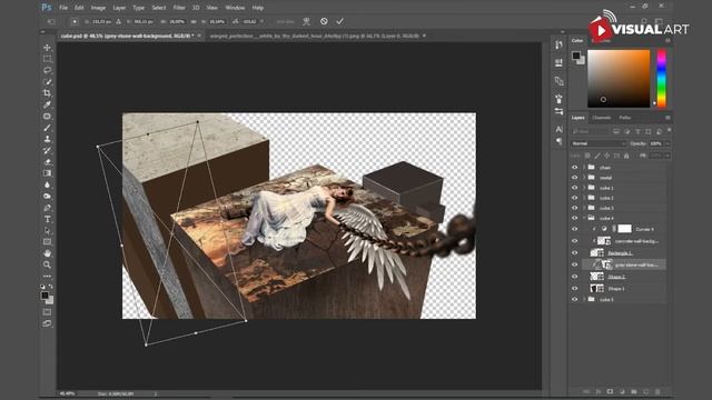Fallen angel - photoshop manipulation Free PSD file download смотреть онлайн