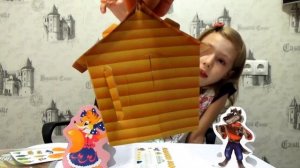 3d пазл с наклейками "Теремок"/3d puzzle with stickers "The wooden hous".