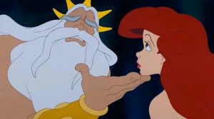 Царь Тритон ругается ее дочь Ариэль