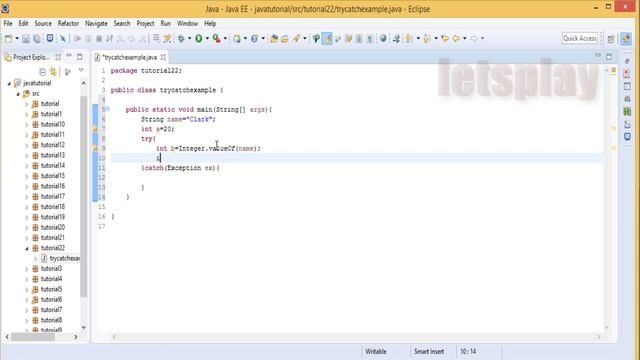 Video #22 - Java Tutorial - Try Catch Example смотреть онлайн