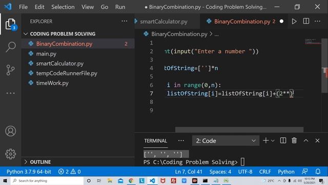 Binary Combination and Permutation in Python.  #BinaryCombination #BinaryPermutation