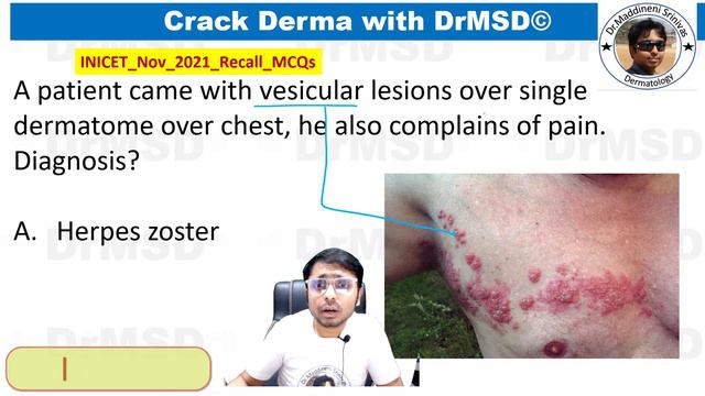 SKIN INICET NOV DEC 2021 | DERMA Recall Questions | Dr. Maddineni Srinivas | DrMSD |