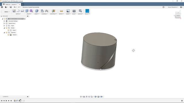 Autodesk Fusion 360 - накатка. гайка на 12 смотреть онлайн