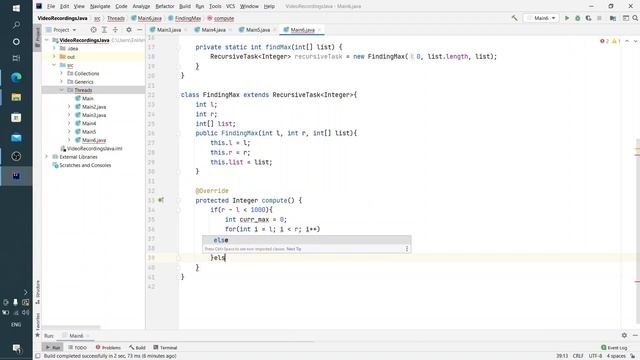 Java урок - 19.3.3 Многопоточность. ForkJoinPool. RecursiveTask