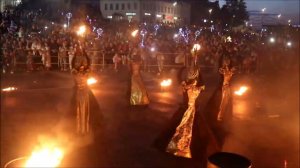Театр Огня Анастасии Обертаевой на Дне города в Кинешме