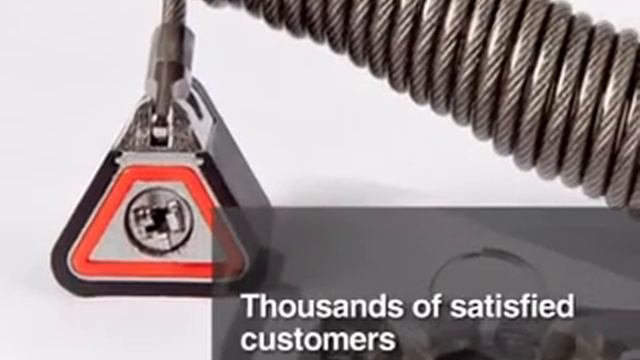 Portable Coiled Cable Lock With Triangle Design - www.cotytech.com смотреть онлайн