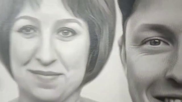 Портрет картина на холсте "карандаш" смотреть онлайн