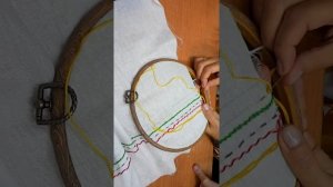 Закрепление нити без узла и выполнение тамбурного шва