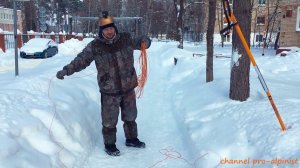 Очистка кровли от снега промышленными альпинистами