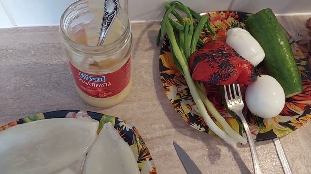 136.Будни на кухне.Салат с кальмарами.#морепродукты #морскиегады #салатскальмарами