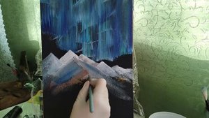 Мастер класс по рисованию на черном грунтованном холсте/ Black canvas