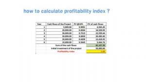 profitability index/profitability index formula