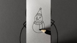 Как быстро и легко нарисовать СНЕГОВИКА карандашом