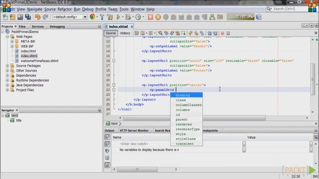 Creating a PrimeFaces Webpage | packtpub.com