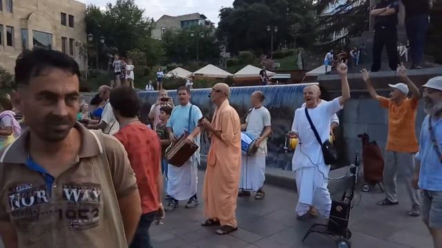 Georgia, Tbilisi, Rustaveli street, Harinama part 3 смотреть онлайн