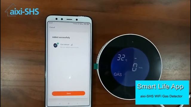aixi-SHS Wi-Fi Gas Detector Smart Life APP