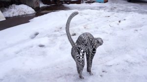 Скульптура из металла «Кошка»