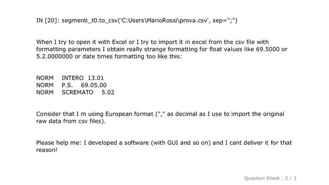 Pandas : python pandas csv exporting