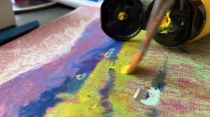 Рисование масляной пастелью. Drawing in oil pastel.