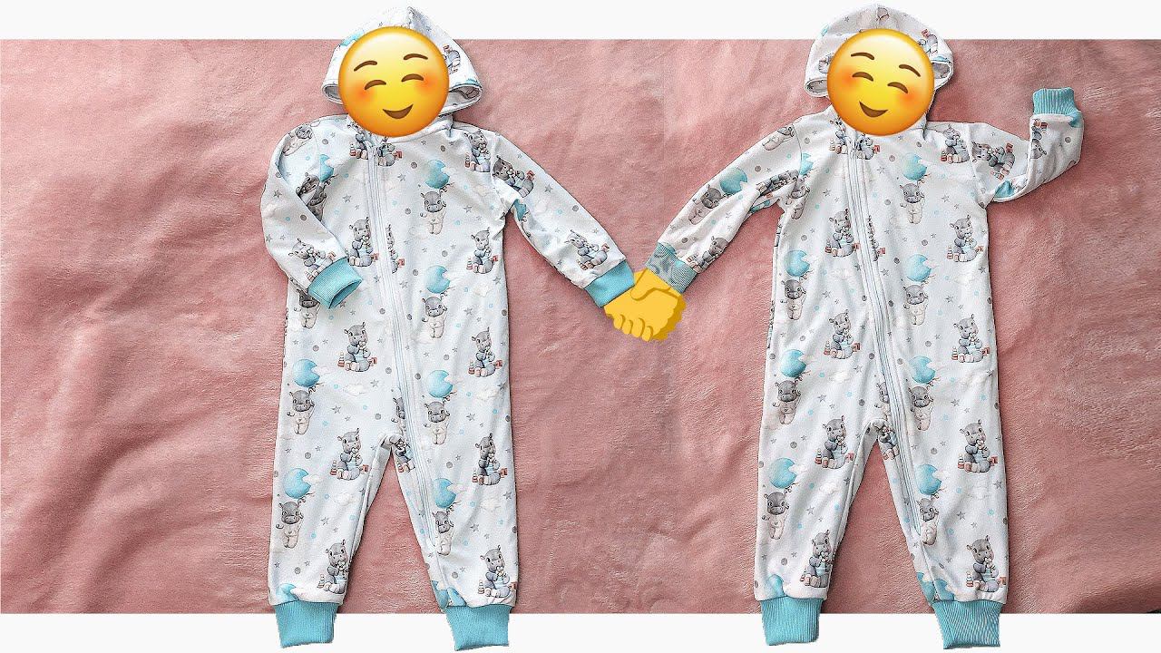 Как сшить комбинезон - поддеву для новорожденного по детской выкройке Дэми. Размеры 62-92 смотреть онлайн