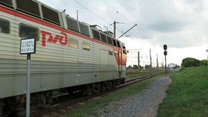 Отправление поезда 025Б Москва - Минск  со станции Борисов.