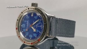 Быстрый обзор на часы Восток 420382 Амфибия серый ремень