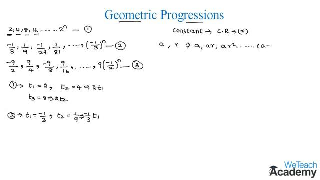 016-Introduction To Geometric Progression ⧸ Progressions ⧸ Maths Arithmetic