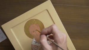 Написание лика иконы.