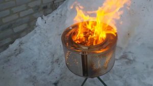 Самодельный мангал из барабана от стиральной машинки Часть 2
