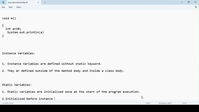 Core Java Full Course | Identifiers In Java | Variables In Java | Data Types in Java | Literals