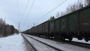 "Почти 100 вагонов". 2ЭС10-159 "Гранит" с тяжеловесным грузовым поездом