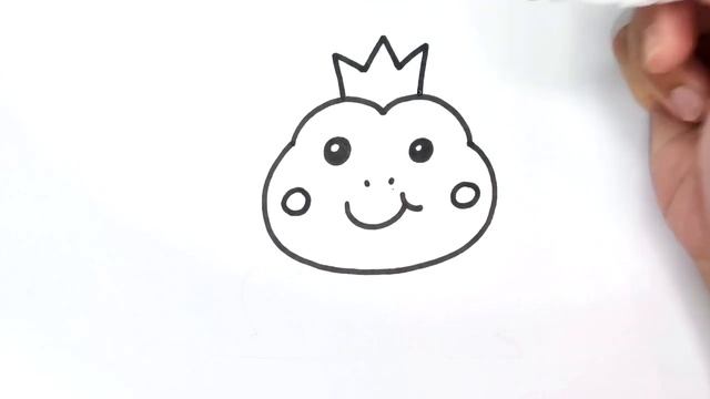 Frog Prince Drawing Easy Step by Step For Kids | How to Draw a Frog смотреть онлайн