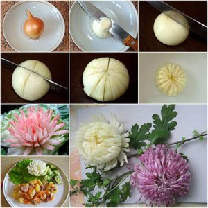 Украшение из овощей для праздничного стола