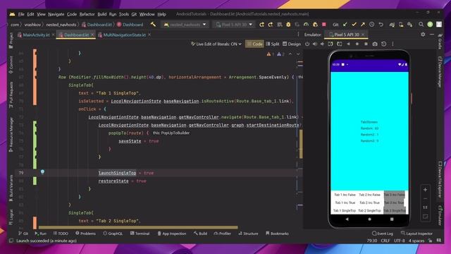 Jetpack Compose Navigation How to Navigate [ popUpTo , inclusive , saveState ] - Tutorial смотреть онлайн
