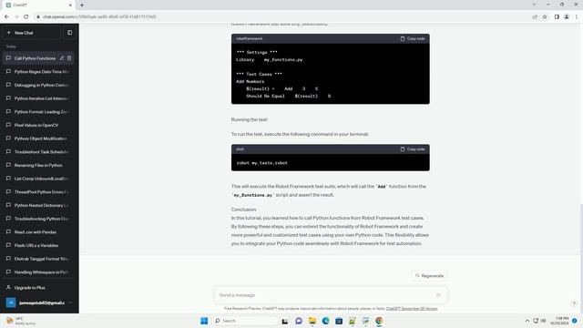 Not able to call python function from robotframework