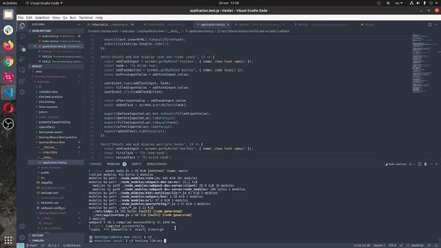 Testing 2. Frontend E2E-testing