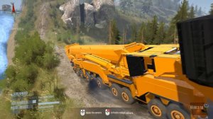 Spintires MudRunner LIEBHERR LTM Giant Mobile Crane Driving Uphill