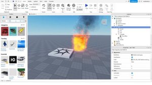 Как сделать огонь в Roblox Studio