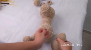 How to swe the legs onto the body of Amigurumi Teddy Bear.