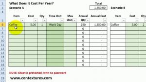 Calculate Annual Costs and Savings with Excel Template