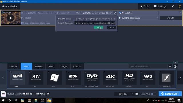 movavi video converter 19.3.0 free activation full tutorialhow to converter any video no loss 2019
