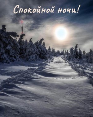 Спокойной зимней ночи и Сказочных снов! Добрая зимняя ночь!